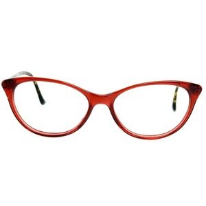 Safilo Buratto 06 C9A Red Cat Eye Eyeglass Frames Full Rim 51‑16‑140 Italy